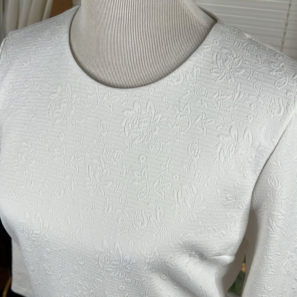 Veronica Beard Channing Jacquard Sheath Dress White Size Large - Picture 3 of 10